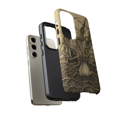 Vintage Kraken Tough Phone Case – Nautical Sea Monster Graphic