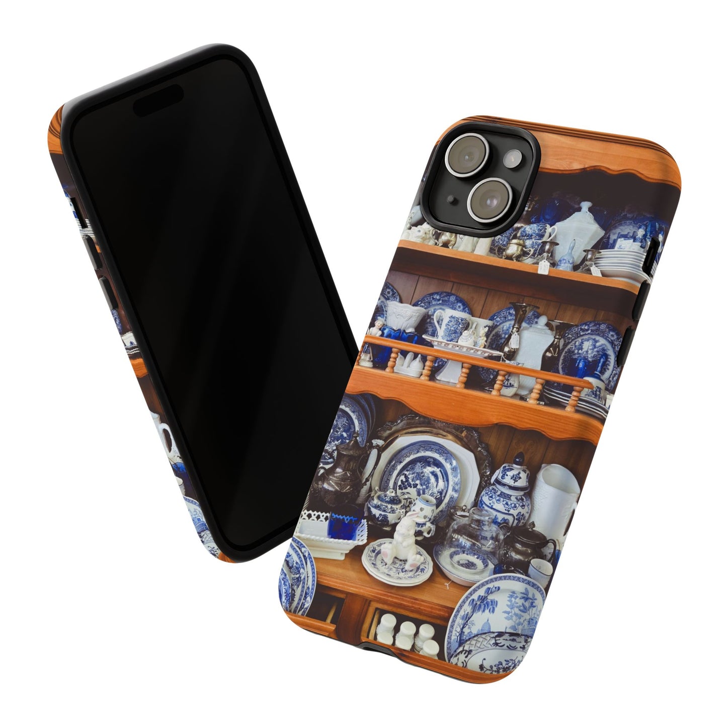 Blue & White Curio Charm Tough Phone Case. Classic China-Inspired Design with Timeless Elegance for Your iPhone, Samsung, or Google Pixel