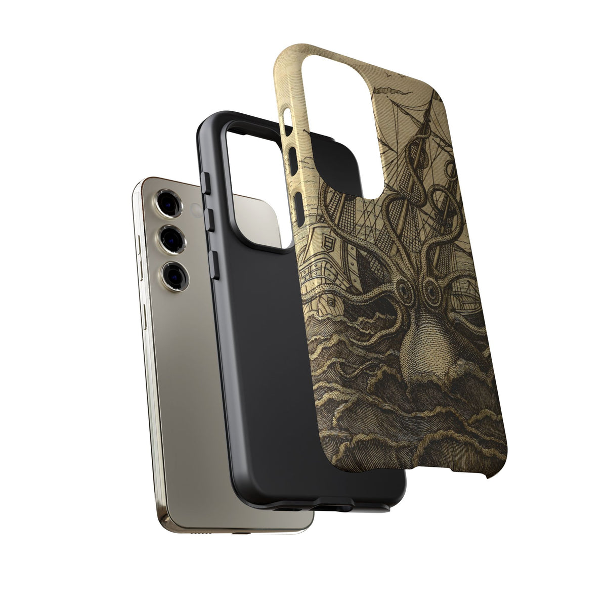 Vintage Kraken Tough Phone Case – Nautical Sea Monster Graphic