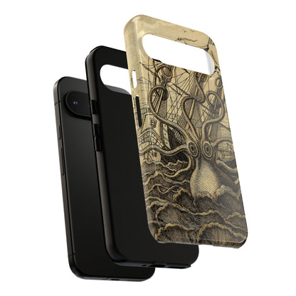 Vintage Kraken Tough Phone Case – Nautical Sea Monster Graphic
