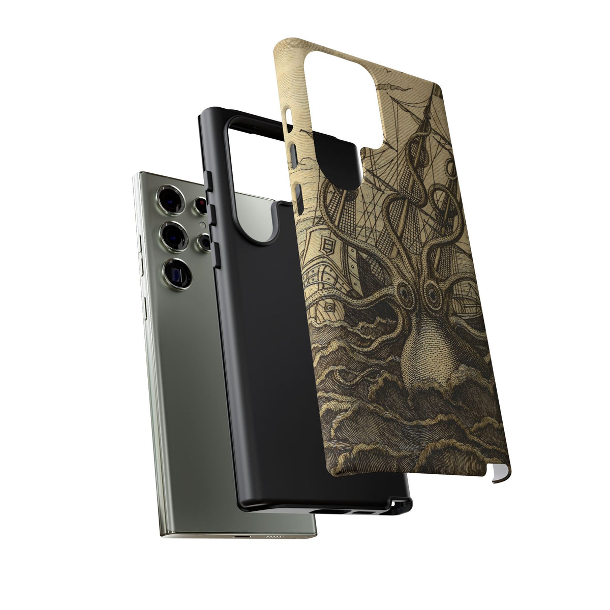 Vintage Kraken Tough Phone Case – Nautical Sea Monster Graphic
