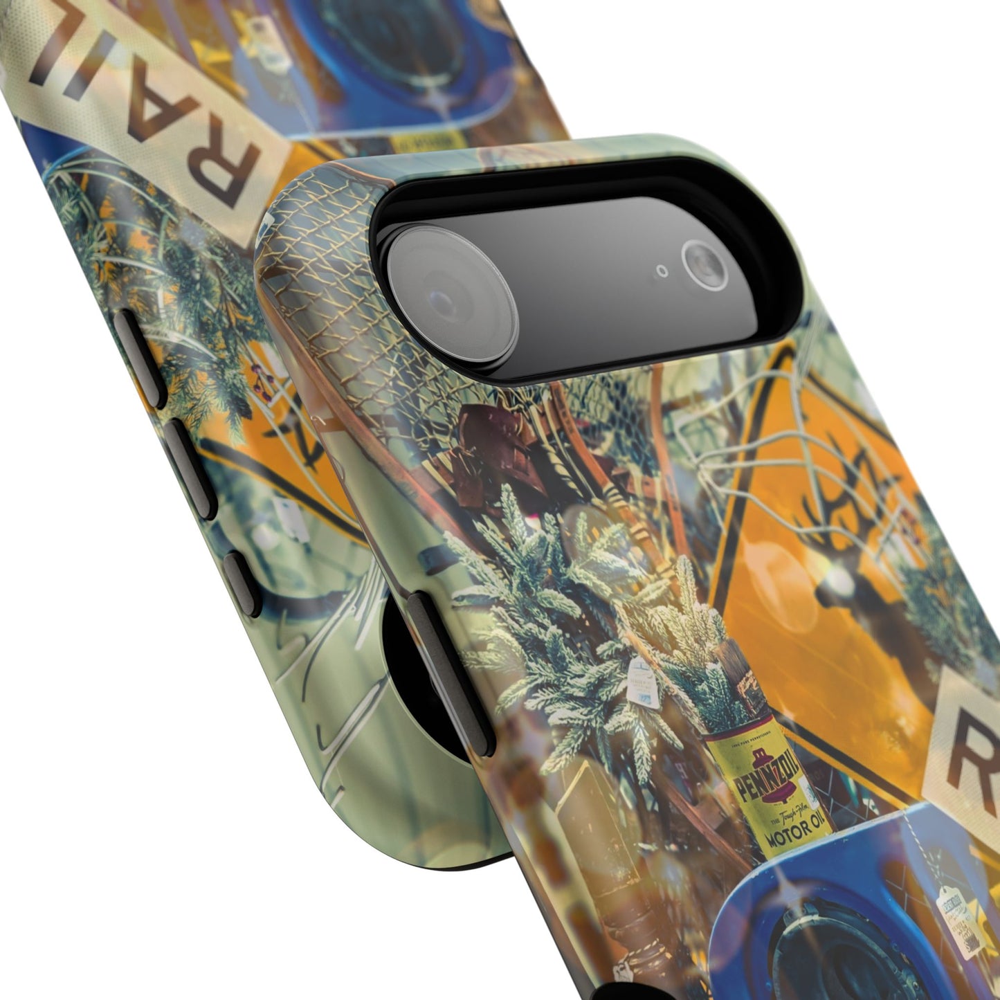 Vintage Railroad Crossing Collage Phone Case