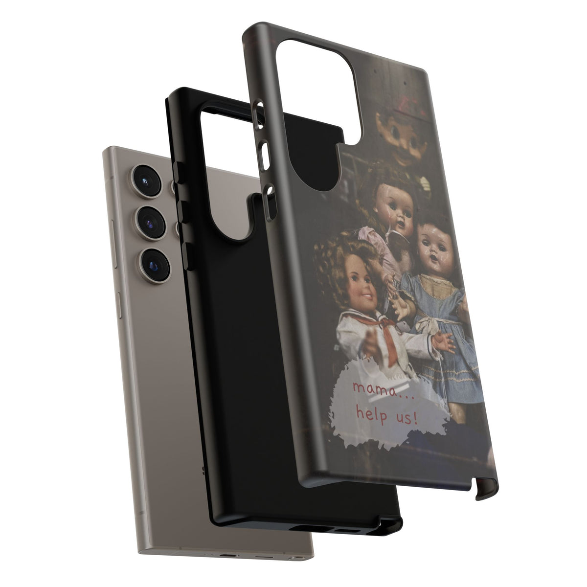 Personalized Creepy Doll Tough Phone Case – Gothic Vintage Graphic