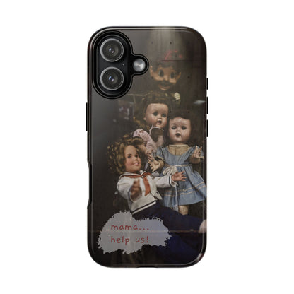 Personalized Creepy Doll Tough Phone Case – Gothic Vintage Graphic
