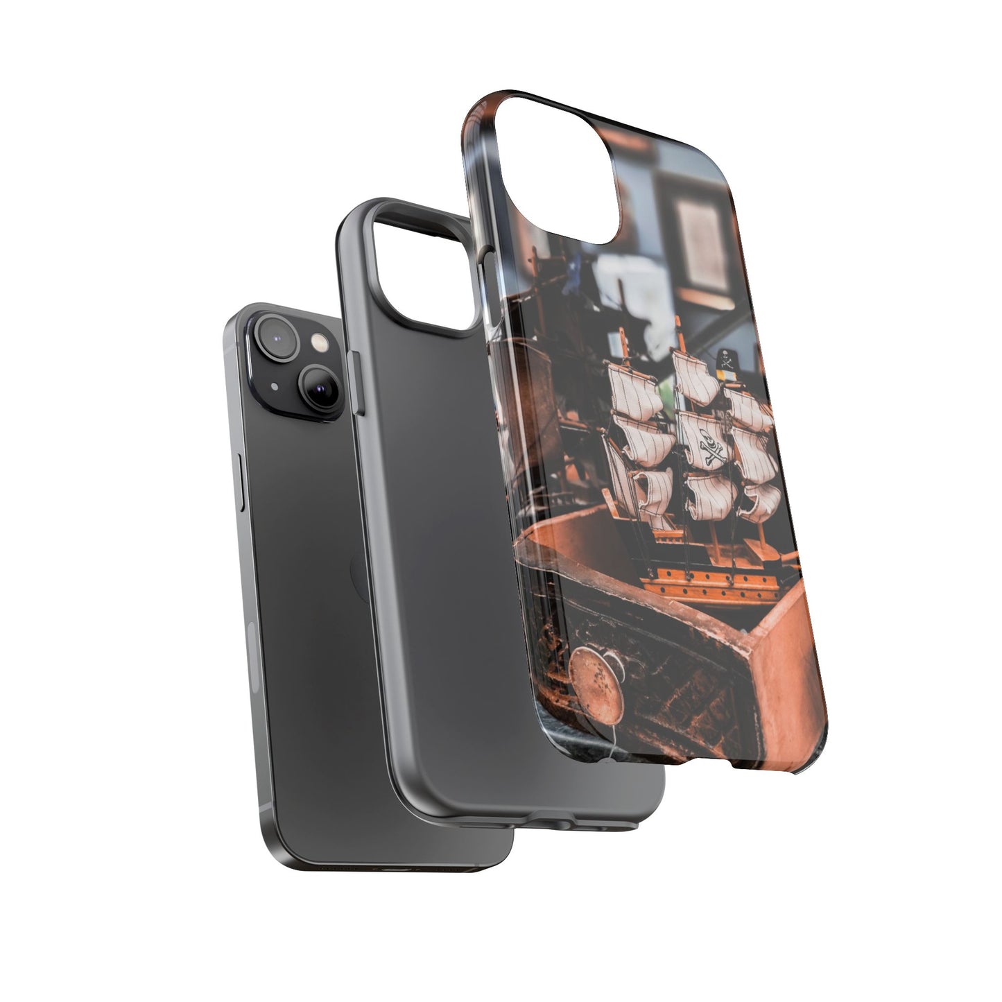 Vintage Ship-Inspired Phone Case, Nautical Design, Tough Phone Cover, Unique Gift for Sea Lovers, Perfect for Summer Adventures