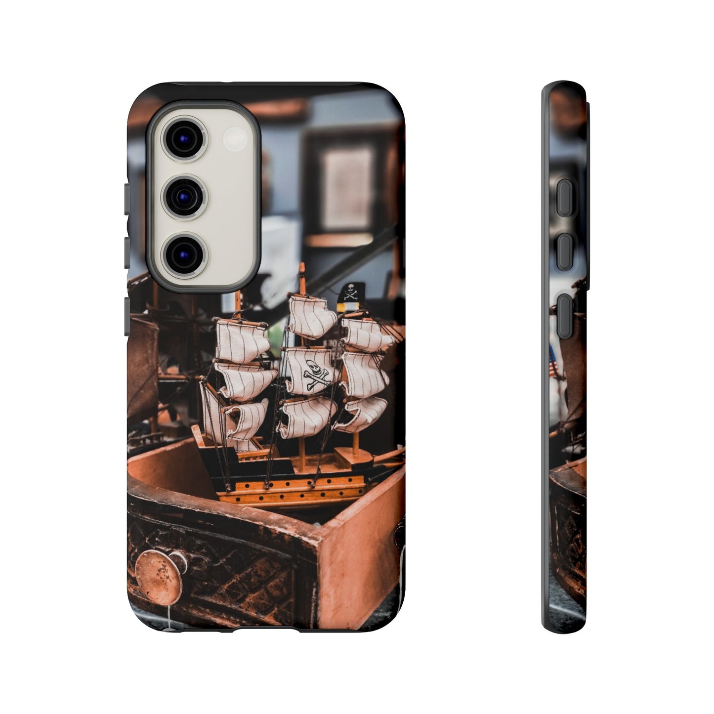 Vintage Ship-Inspired Phone Case, Nautical Design, Tough Phone Cover, Unique Gift for Sea Lovers, Perfect for Summer Adventures