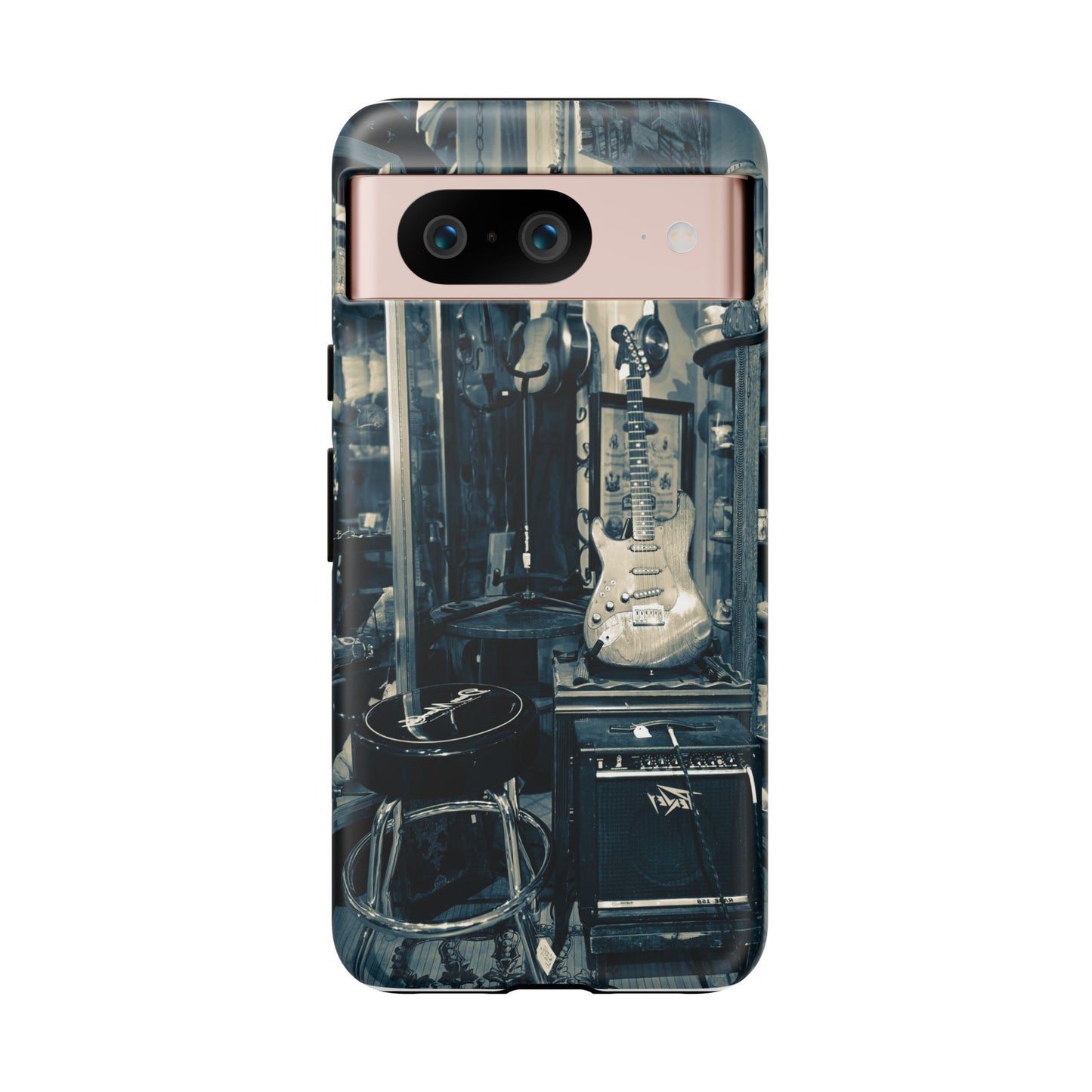 Guitar Vintage Phone Case, Tough Cases, Music Lover Gift, Rock & Roll Accessories, Unique Guitar Artwork, Phone Protection