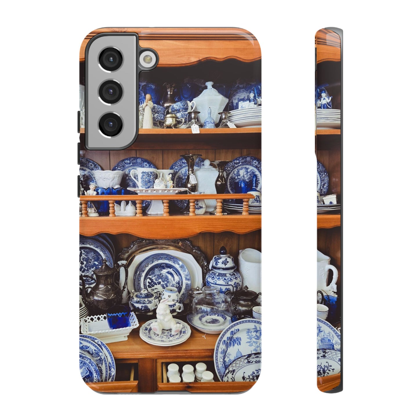 Blue & White Curio Charm Tough Phone Case. Classic China-Inspired Design with Timeless Elegance for Your iPhone, Samsung, or Google Pixel