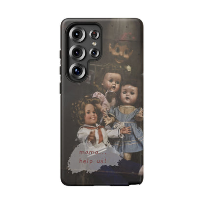 Personalized Creepy Doll Tough Phone Case – Gothic Vintage Graphic