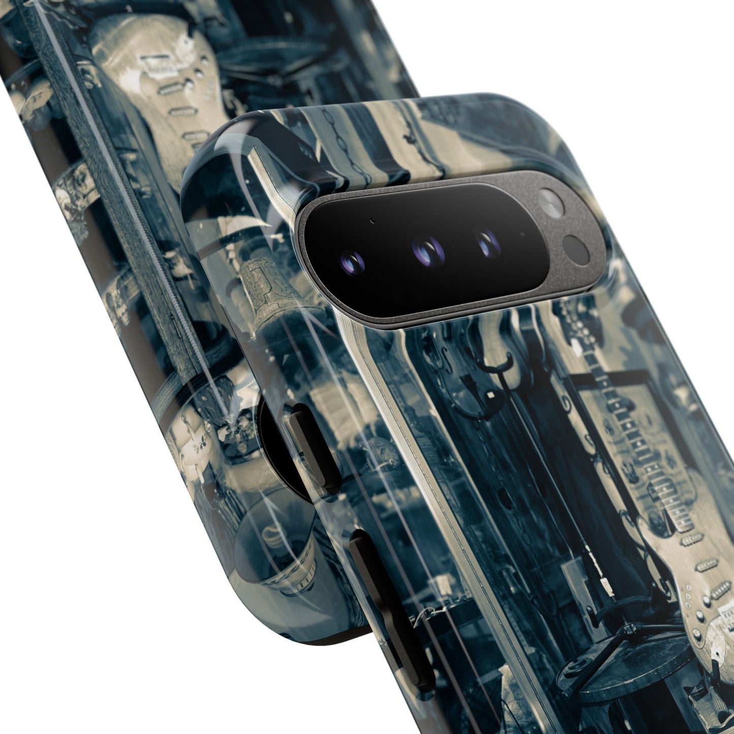 Guitar Vintage Phone Case, Tough Cases, Music Lover Gift, Rock & Roll Accessories, Unique Guitar Artwork, Phone Protection
