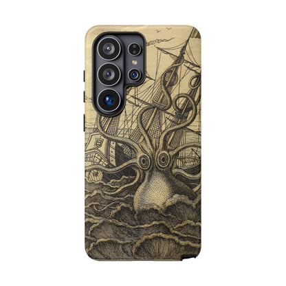 Vintage Kraken Tough Phone Case – Nautical Sea Monster Graphic