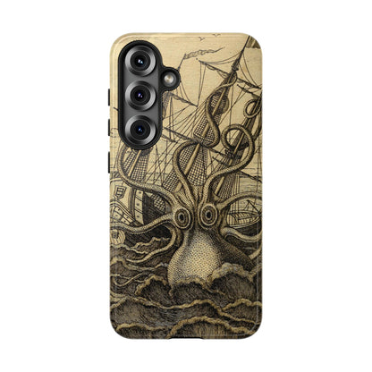 Vintage Kraken Tough Phone Case – Nautical Sea Monster Graphic