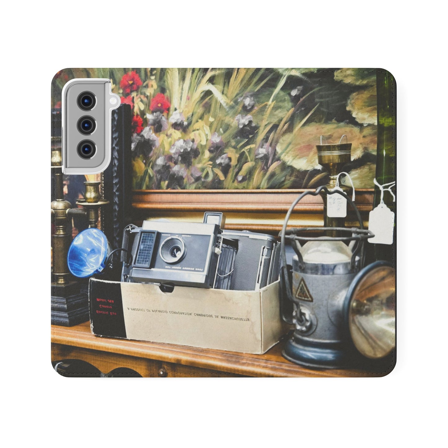 Vintage Camera Flip Case - Retro Style Phone Wallet Cover