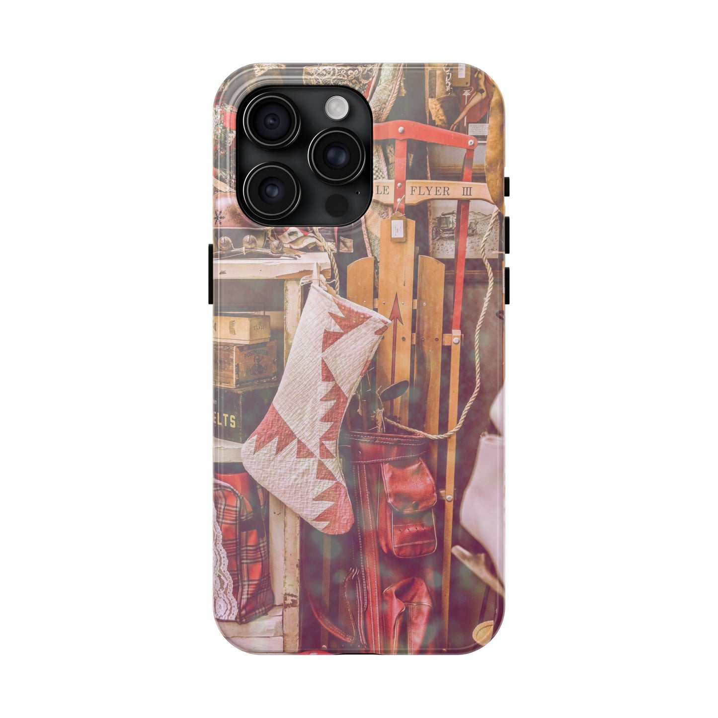 Vintage Ski Gear phone case | Retro winter sports collage
