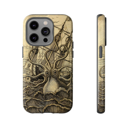 Vintage Kraken Tough Phone Case – Nautical Sea Monster Graphic
