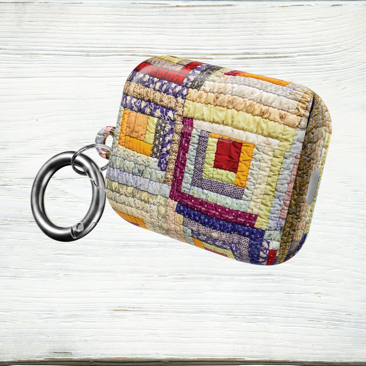 Vintage Log Cabin Quilt AirPods & AirPods Pro Case – Protective Cover