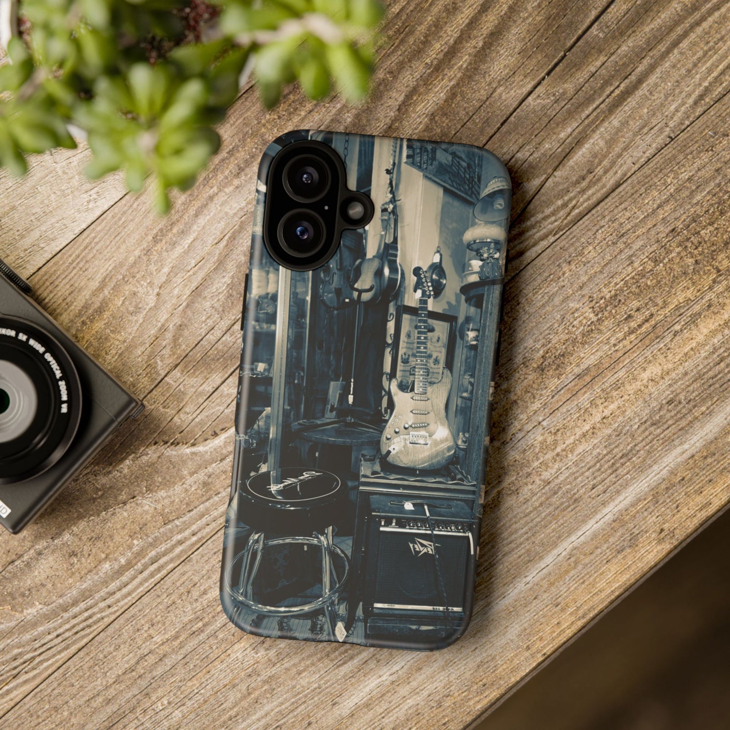 Guitar Vintage Phone Case, Tough Cases, Music Lover Gift, Rock & Roll Accessories, Unique Guitar Artwork, Phone Protection