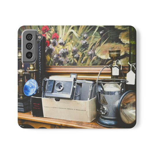 Vintage Camera Flip Case - Retro Style Phone Wallet Cover
