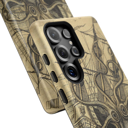 Vintage Kraken Tough Phone Case – Nautical Sea Monster Graphic