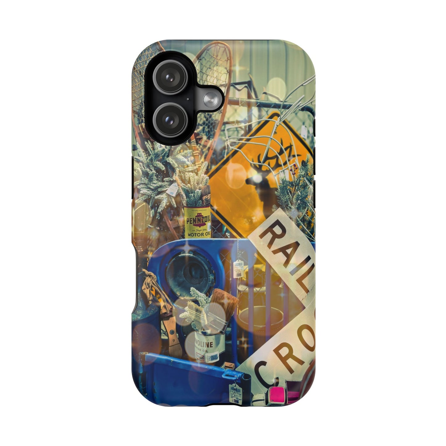 Vintage Railroad Crossing Collage Phone Case