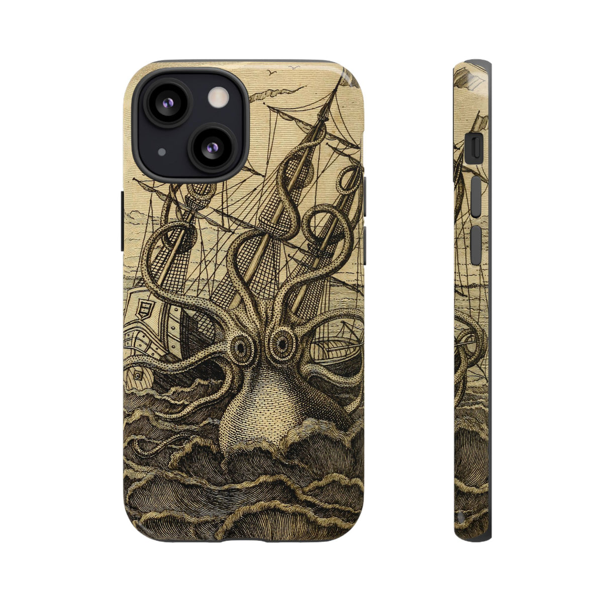 Vintage Kraken Tough Phone Case – Nautical Sea Monster Graphic