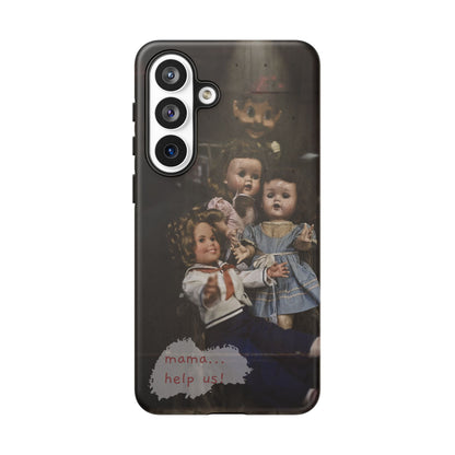 Personalized Creepy Doll Tough Phone Case – Gothic Vintage Graphic