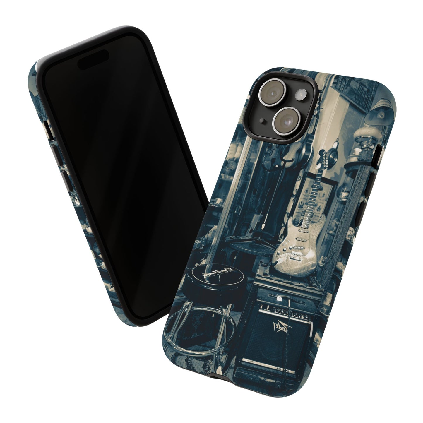 Guitar Vintage Phone Case, Tough Cases, Music Lover Gift, Rock & Roll Accessories, Unique Guitar Artwork, Phone Protection