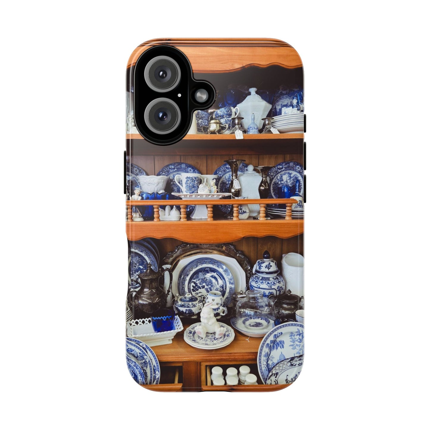 Blue & White Curio Charm Tough Phone Case. Classic China-Inspired Design with Timeless Elegance for Your iPhone, Samsung, or Google Pixel