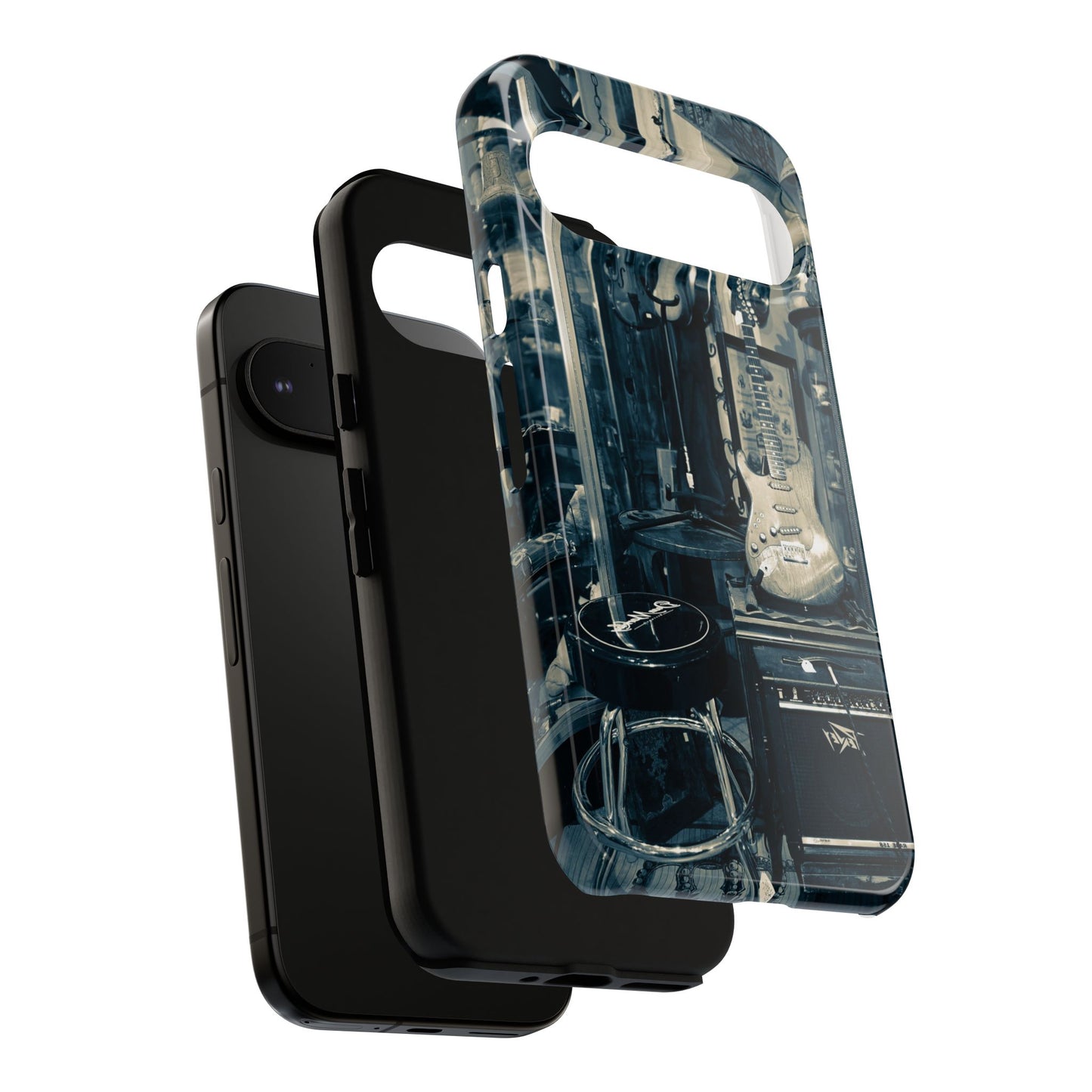 Guitar Vintage Phone Case, Tough Cases, Music Lover Gift, Rock & Roll Accessories, Unique Guitar Artwork, Phone Protection