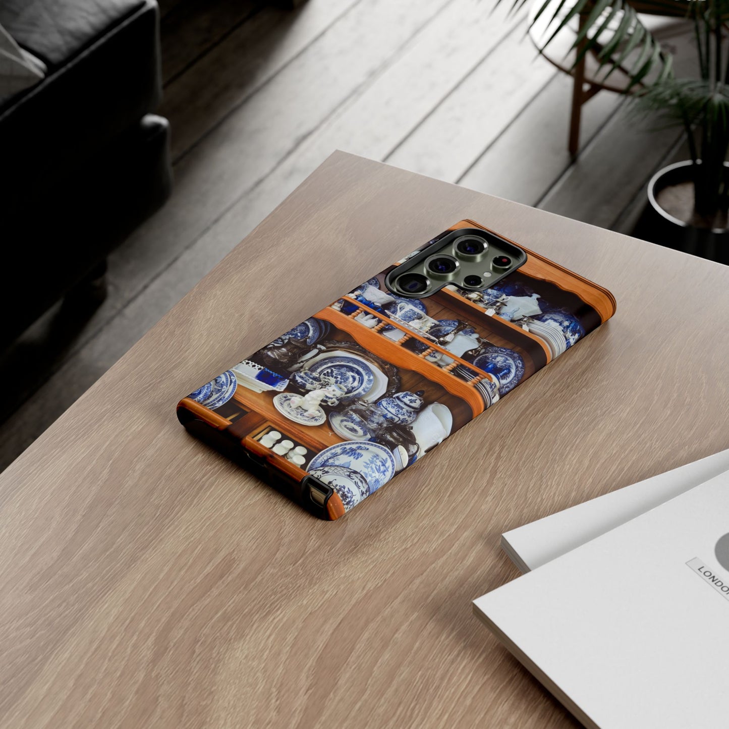Blue & White Curio Charm Tough Phone Case. Classic China-Inspired Design with Timeless Elegance for Your iPhone, Samsung, or Google Pixel