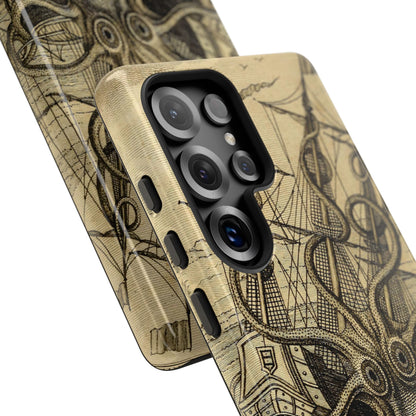 Vintage Kraken Tough Phone Case – Nautical Sea Monster Graphic
