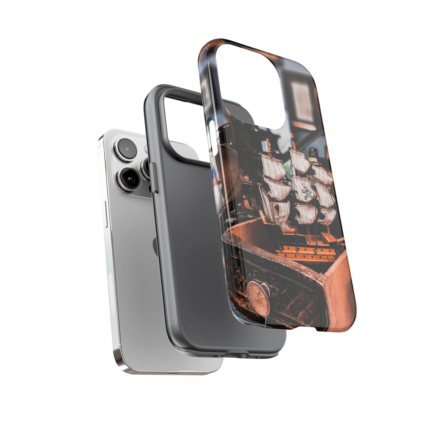 Vintage Ship-Inspired Phone Case, Nautical Design, Tough Phone Cover, Unique Gift for Sea Lovers, Perfect for Summer Adventures