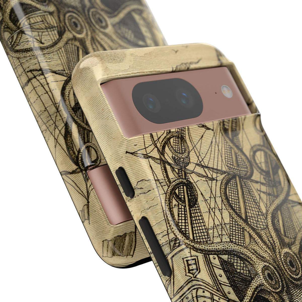Vintage Kraken Tough Phone Case – Nautical Sea Monster Graphic