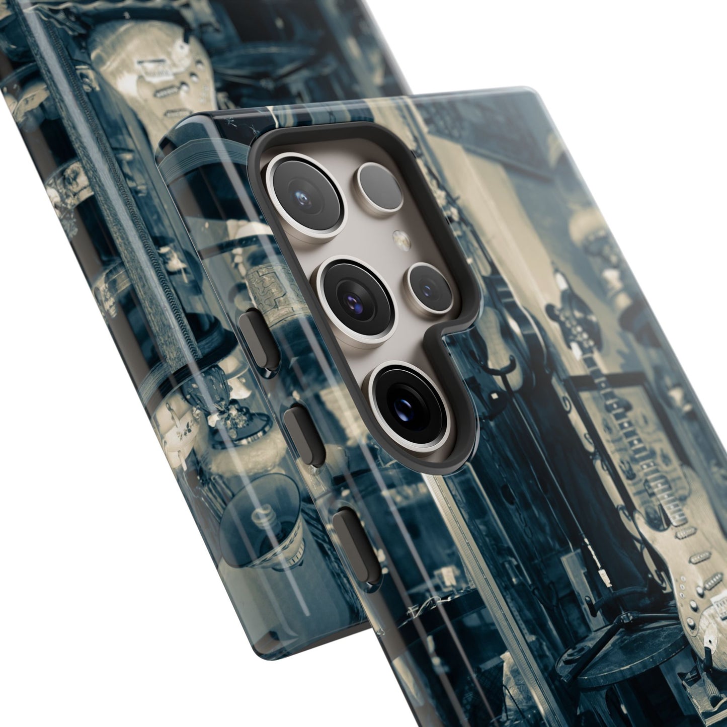Guitar Vintage Phone Case, Tough Cases, Music Lover Gift, Rock & Roll Accessories, Unique Guitar Artwork, Phone Protection