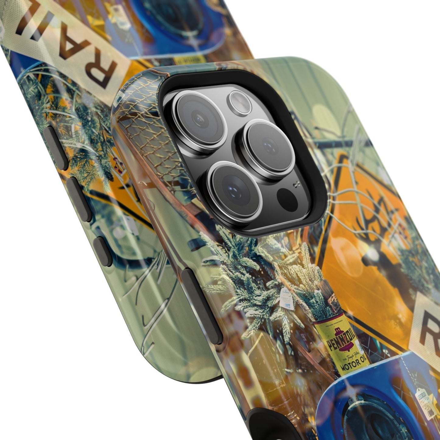 Vintage Railroad Crossing Collage Phone Case