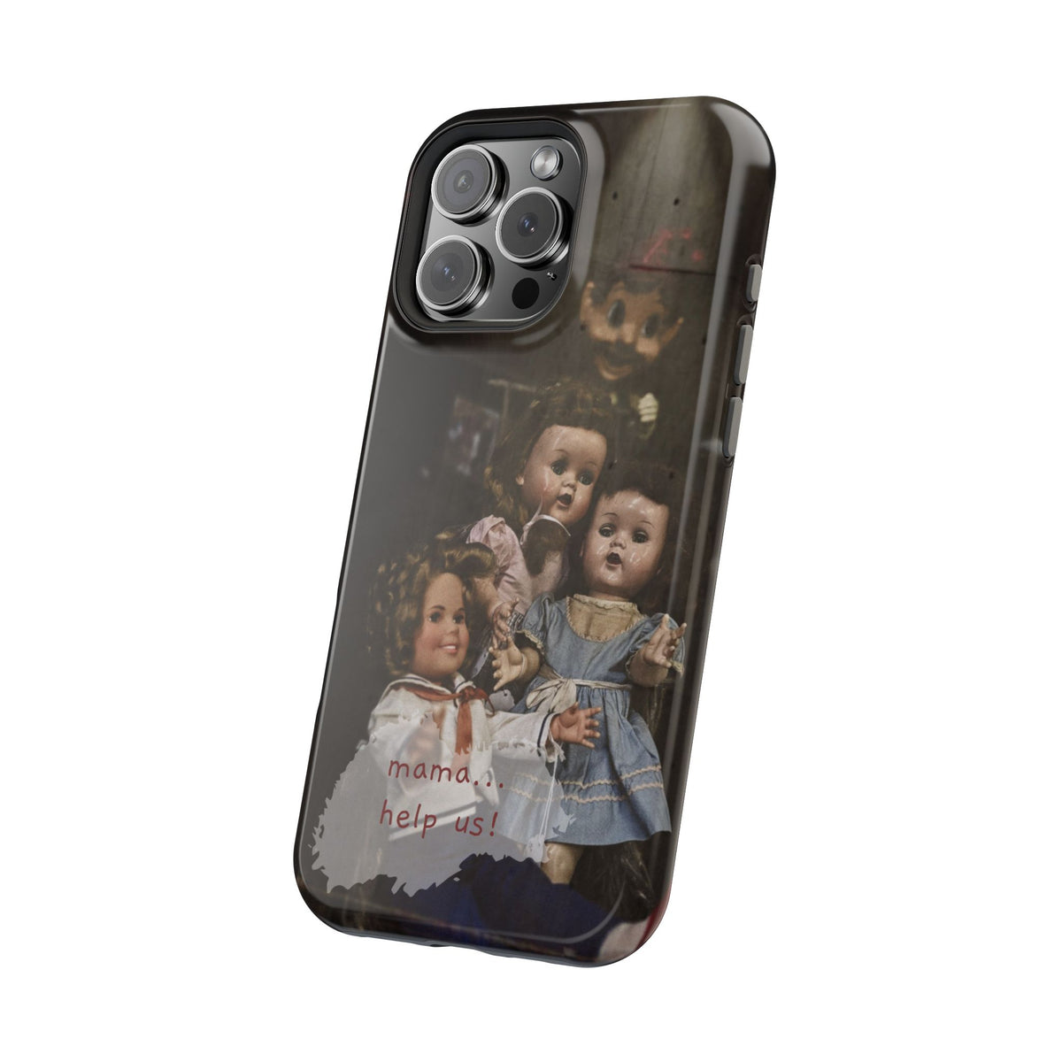 Personalized Creepy Doll MagSafe Tough Phone Case – Gothic Vintage Graphic
