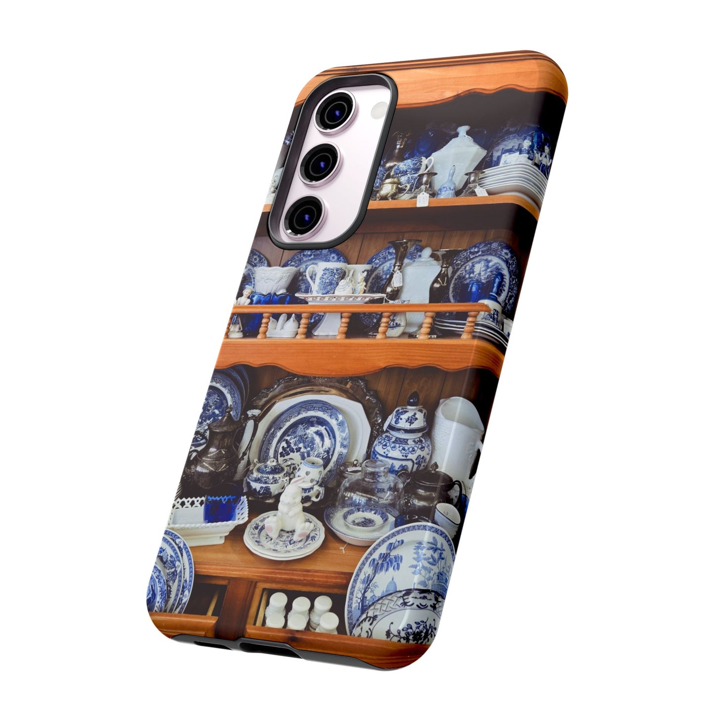 Blue & White Curio Charm Tough Phone Case. Classic China-Inspired Design with Timeless Elegance for Your iPhone, Samsung, or Google Pixel