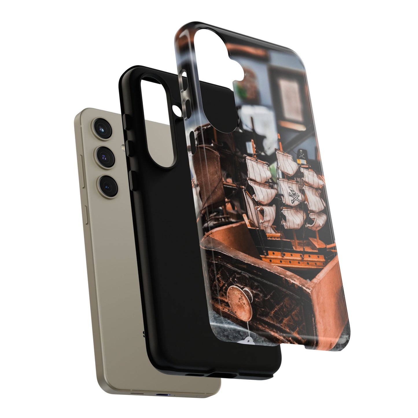 Vintage Ship-Inspired Phone Case, Nautical Design, Tough Phone Cover, Unique Gift for Sea Lovers, Perfect for Summer Adventures