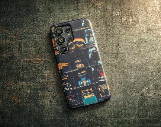 Vintage Inspired Toy Car Collage Tough Phone Case