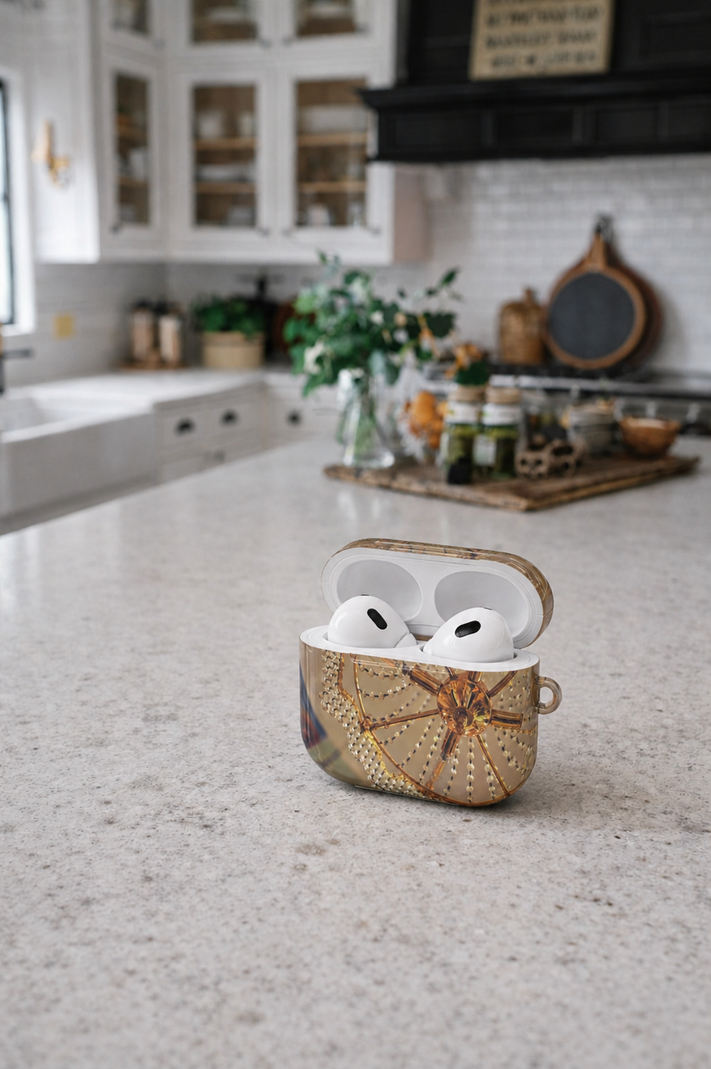 Gold Chandelier AirPods Case--Vintage Crystal Lighting Earbud Cover