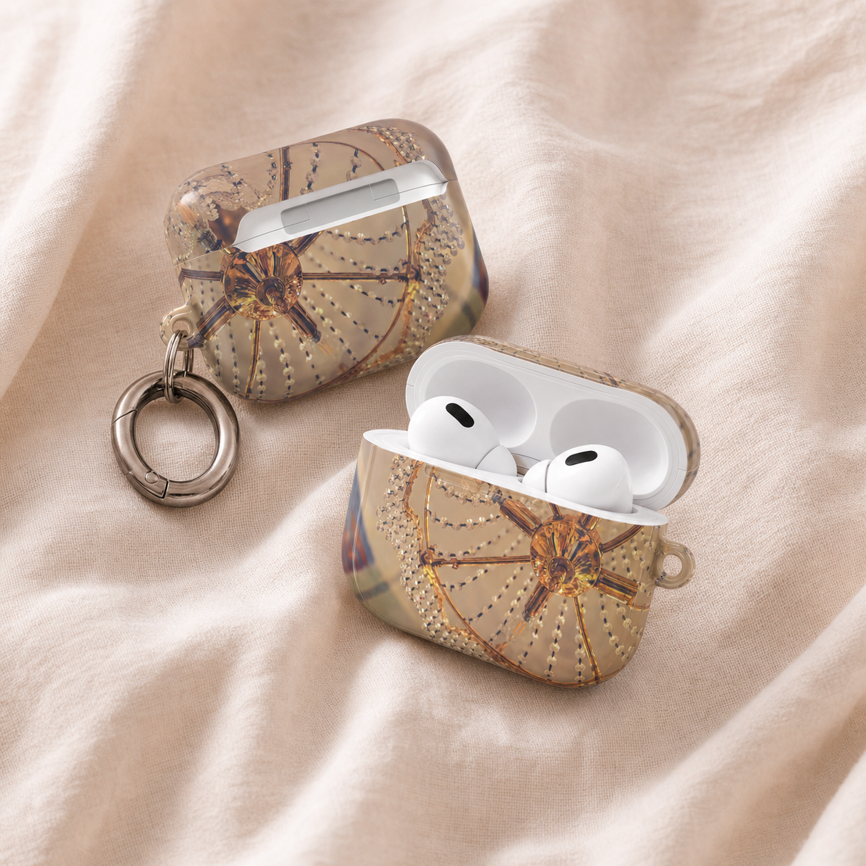 Gold Chandelier AirPods Case--Vintage Crystal Lighting Earbud Cover