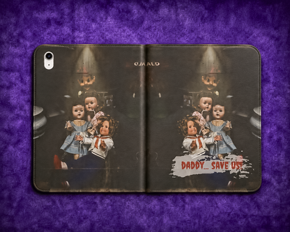 Personalized Vintage Creepy Doll iPad Folio Case – Gothic Cover