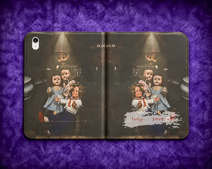 Personalized Vintage Creepy Doll iPad Folio Case – Gothic Cover