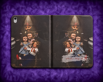 Personalized Vintage Creepy Doll iPad Folio Case – Gothic Cover