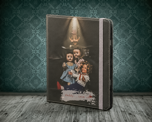 Personalized Vintage Creepy Doll iPad Folio Case – Gothic Cover