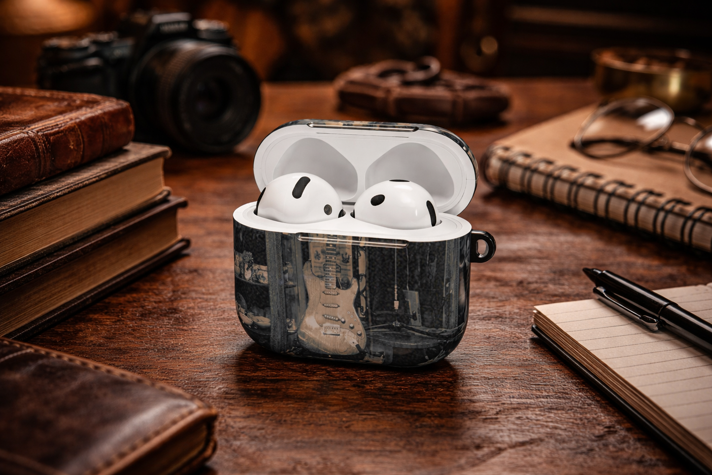 Vintage Guitar Lovers AirPods Case--Classic Tone Pocket-Sized Style